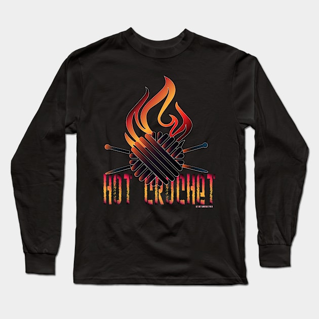 Hot Crochet - The T-Shirt Long Sleeve T-Shirt by NDeV Designs